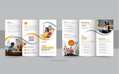Modern Kids back to school admission or Education trifold brochure