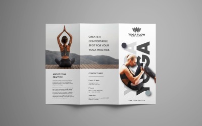 Yoga Trifold Brochure Template