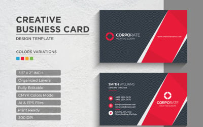 Modern and Creative Business Card Design - Corporate Identity Template V.069