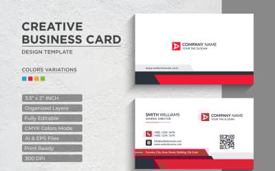 Modern Profesyonel Kartvizitler - Kurumsal Kimlik Şablonu V.012