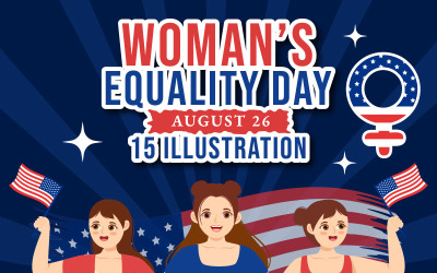 Amerika Birleşik Devletleri İllüstrasyonunda 15. Kadınlar Eşitlik Günü