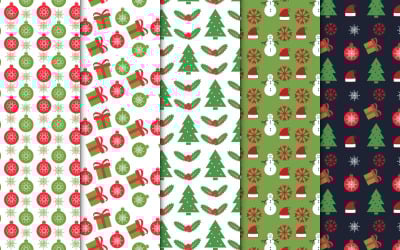 Colección de patrones abstractos de navidad
