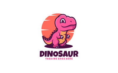 Dinozor Maskot Çizgi Film Logosu