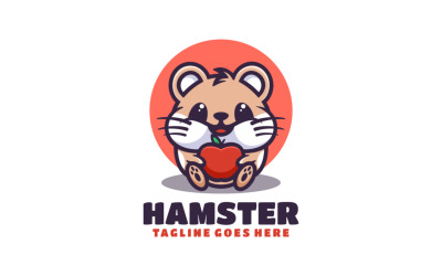 Hamster Mascot Cartoon Logo