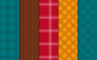 Modern gingham plaid pattern bundle