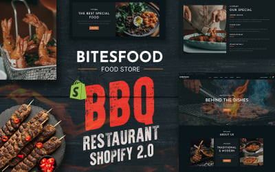 Bitesfood - BBQ &amp;amp; Grill Restaurant Shopify Theme