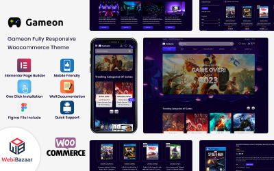 GameOn – тема для ігрових аксесуарів Elementor WooCommerce