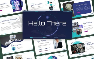 Modello di presentazione di PowerPoint per la tecnologia robotica