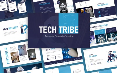 Modelo de Apresentação do PowerPoint de Tecnologia da Tribo Tecnológica