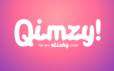 Qimzy - smidigt klibbigt teckensnitt