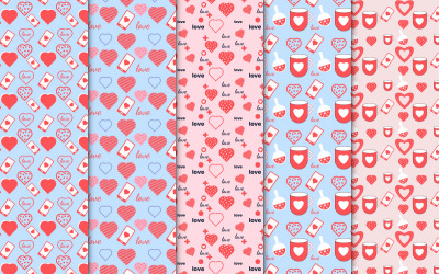 Серце форми візерунок прикраси вектор