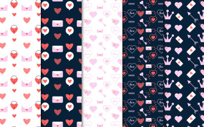 Valentine láska vzor dekorace vektor
