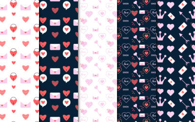 Valentine love pattern decoration vector