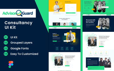 Advisor Guard - Figma Danışmanlık UI Şablonu