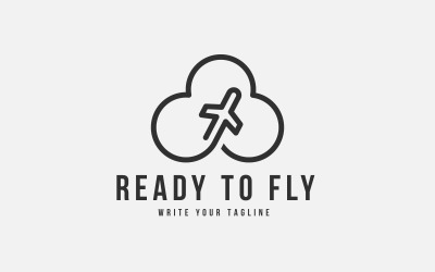 Agenzie di viaggio, tour, biglietti, vacanze. Design minimale del logo.