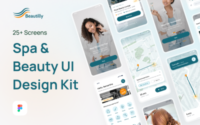 Beautilly Uygulaması - Salon ve Güzellik Kullanıcı Arayüzü Tasarım Kiti