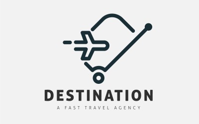 Design-Vorlage für Reiselogos. Konzepte für Gepäck und Flug.