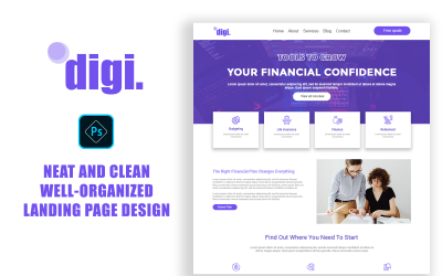Digi, IT řešení, Obchod a služby Multipurpose Landing Page