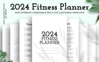 2024 Fitness Planner Kdp Wnętrze