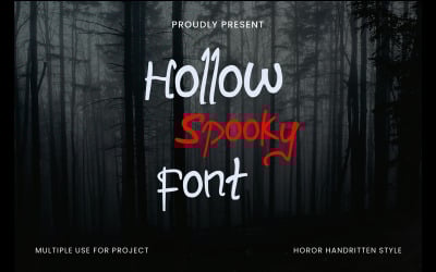 Lettertype - Hollow Spooky Handgeschreven