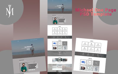 Michael – egyoldalas portfólió PSD-sablonja