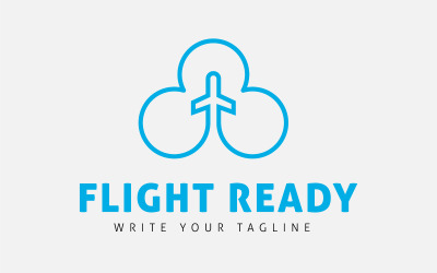 Modello di progettazione di logo di viaggio. Concetti per il cloud