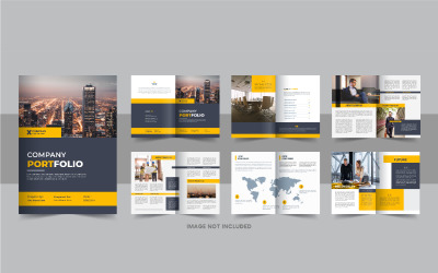 Brochura de perfil da empresa, layout de design de identidade corporativa