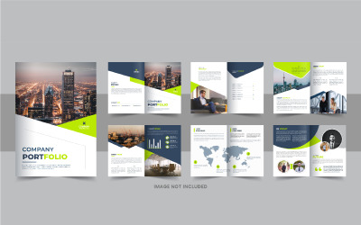 Brochura de perfil da empresa, layout de identidade corporativa