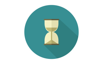 Hourglass illustrated on a  background