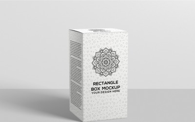 Mockup di scatola di imballaggio rettangolare
