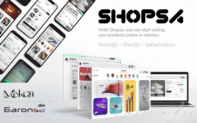 Shopsa Ecommerce Le modèle de magasin de sport rapide, moderne et adapté aux mobiles