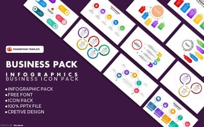 Business infographic pack. PowerPoint-mallar v.1