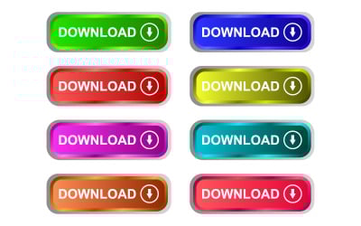 Download button illustrated in vector on a white background