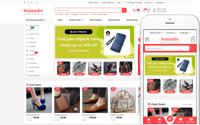 Kassadin - modelo de site para mercado de vários fornecedores