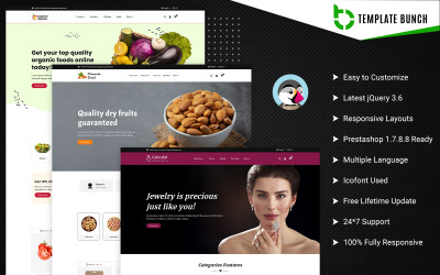 Organic Dry and Jewels - Responsive Prestashop Theme for eCommerce vegetables