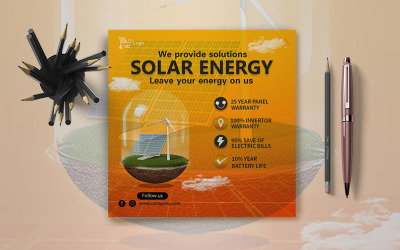Шаблон листовки о возобновляемых источниках солнечной энергии — еще один шаблон