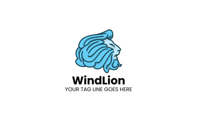WindLion - Logo per il concetto di energia eolica