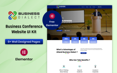 Business Dialect - Elementor Kit для веб-сайта бизнес-конференции