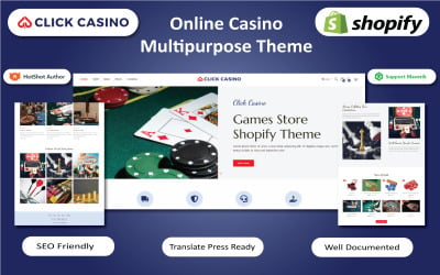 Click Casino - Thème Shopify polyvalent pour casino en ligne