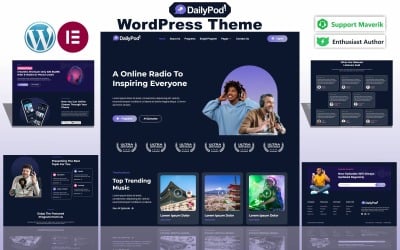 DailyPod - Radio &amp;amp; Podcast Station WordPress Template