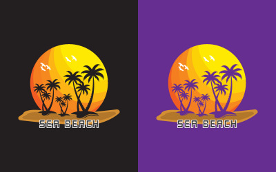 Design creativo per t-shirt da spiaggia per uomini e donne