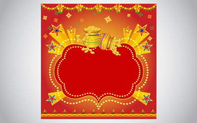 Goldene Münzen, roter Hintergrund, Vektor-Illustrationsvorlage