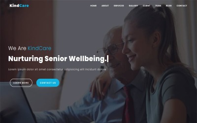 KindCare – HTML-шаблон цільової сторінки для догляду за людьми похилого віку