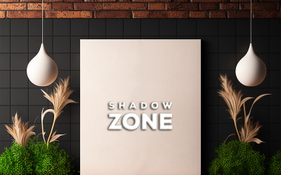 Макет логотипа Sing | Мокап песни Shadow Zone.