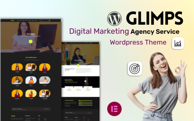 Тема WordPress агентства цифрового маркетинга Glimps