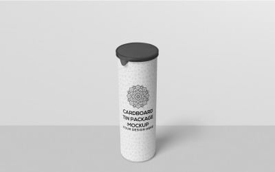 Cardboard Tube - Cardboard Tube Mockup