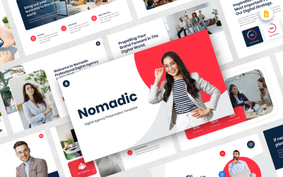Nomadic - Digital Agency Google Slide-sjabloon