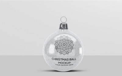 Christmas Ball - Transparent Christmas Ball Mockup