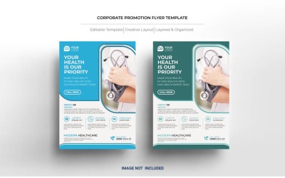 Elegantie in de gezondheidszorg: ontketen het potentieel van uw kliniek met deze exclusieve PSD-flyer