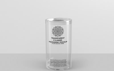 Makieta opakowania przezroczystego cylindra